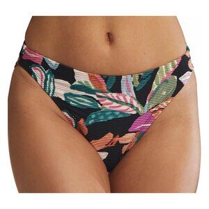 Time and Tru Bikini Bottom Womens Size 3X Tropical MidRise High Leg Swimsuit NEW